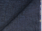 LTL 36/T3-23143 Navy Blue Check Linen Suit Fabric