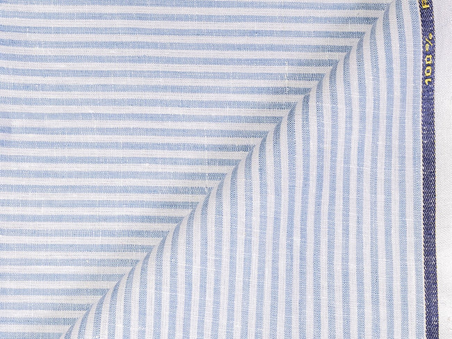 LTL 42/T3-23151 Silver With White  Check Linen Suit Fabric