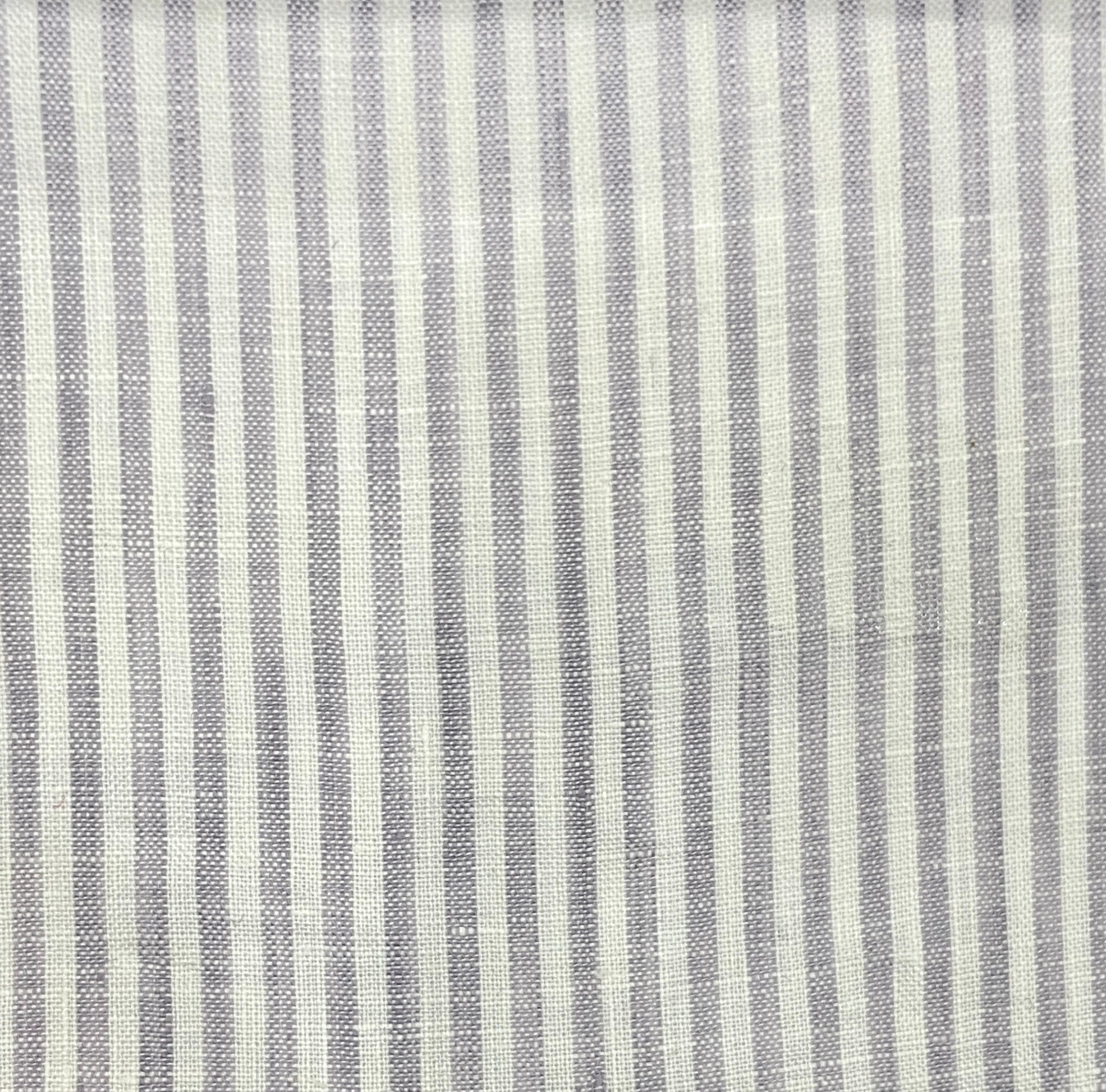 MF9392-3/N5-34859 White & Grey Stripe Linen Shirting Fabric