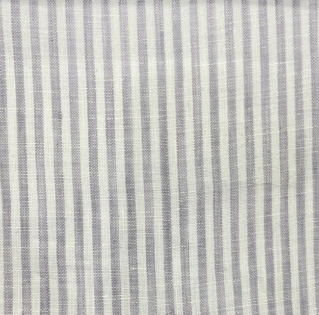 MF9392-3/N5-34859 White & Grey Stripe Linen Shirting Fabric