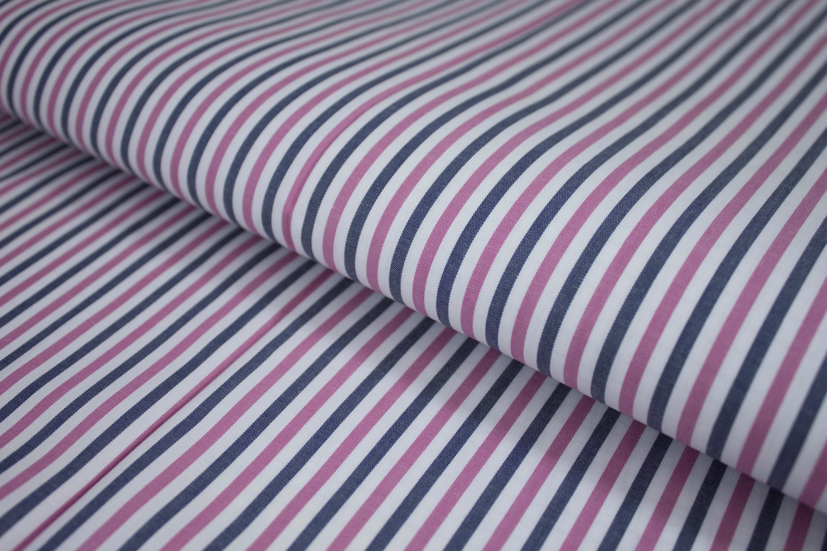 P-534/5854 Fine Cotton Blue and Pink Stripes Shirting Fabric