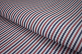 P-536/5856 Fine Cotton Blue and Red Stripes Shirting Fabric