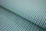 P-703/5871 Fine Cotton Blue With Green Checks Shirting Fabric