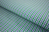 P-703/5871 Fine Cotton Blue With Green Checks Shirting Fabric