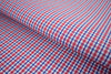 P-704/5872 Fine Cotton Blue With Red Checks Shirting Fabric