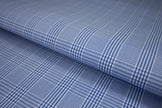 P-706/5689 Fine Cotton Windowpane Royal Blue Shirting Fabric