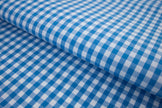 P-719/5881 Fine Cotton Blue and White Checks Shirting Fabric