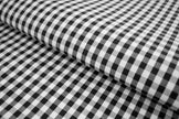 P-721/5883 Fine Cotton Black and White Checks Shirting Fabric