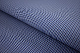 P-739/5901 Fine Cotton Two Tone Blue Small Checks Shirting Fabric