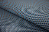 P-747/5907 Fine Cotton Brown and Turquoise Small Checks Shirting Fabric