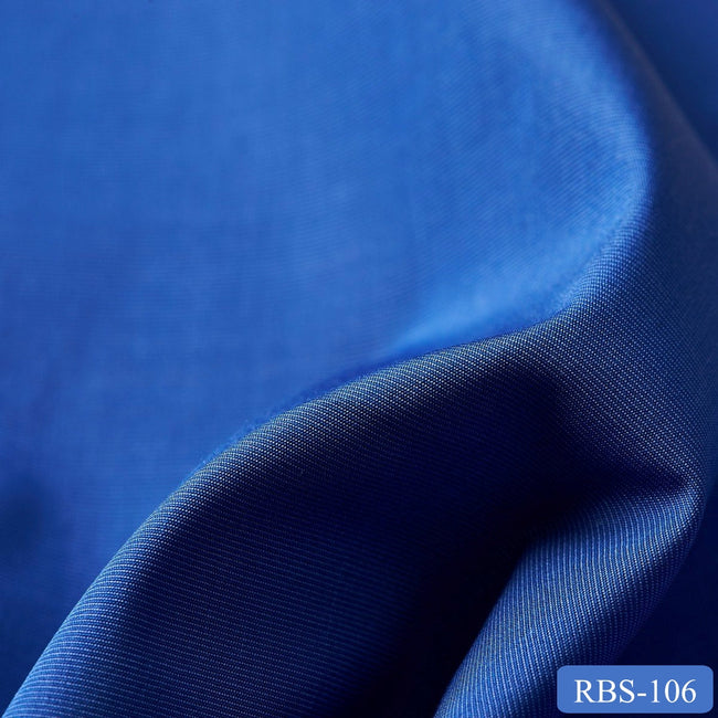 RBS 106 Blue Plain Super Fine 2-ply Cotton Shirting Fabric