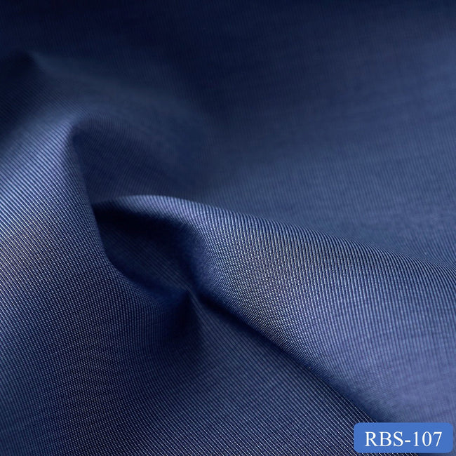 RBS 107 Blue Plain Super Fine 2-ply Cotton Shirting Fabric