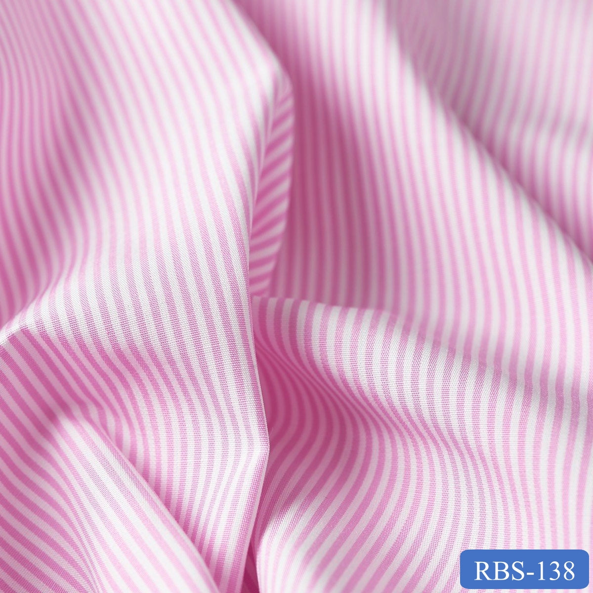 RBS 138 Pink Stripe Super Fine 2-ply Cotton Shirting Fabric