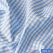 RBS 145 Blue Check Super Fine 2-ply Cotton Shirting Fabric