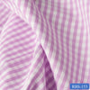 RBS 153 Purple Check Super Fine 2-ply Cotton Shirting Fabric