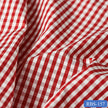 RBS 157 Red Check Super Fine 2-ply Cotton Shirting Fabric