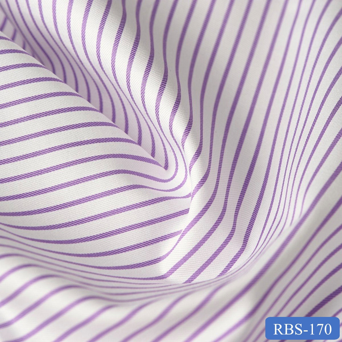 RBS 170 Purple Stripe Super Fine 2-ply Cotton Shirting Fabric