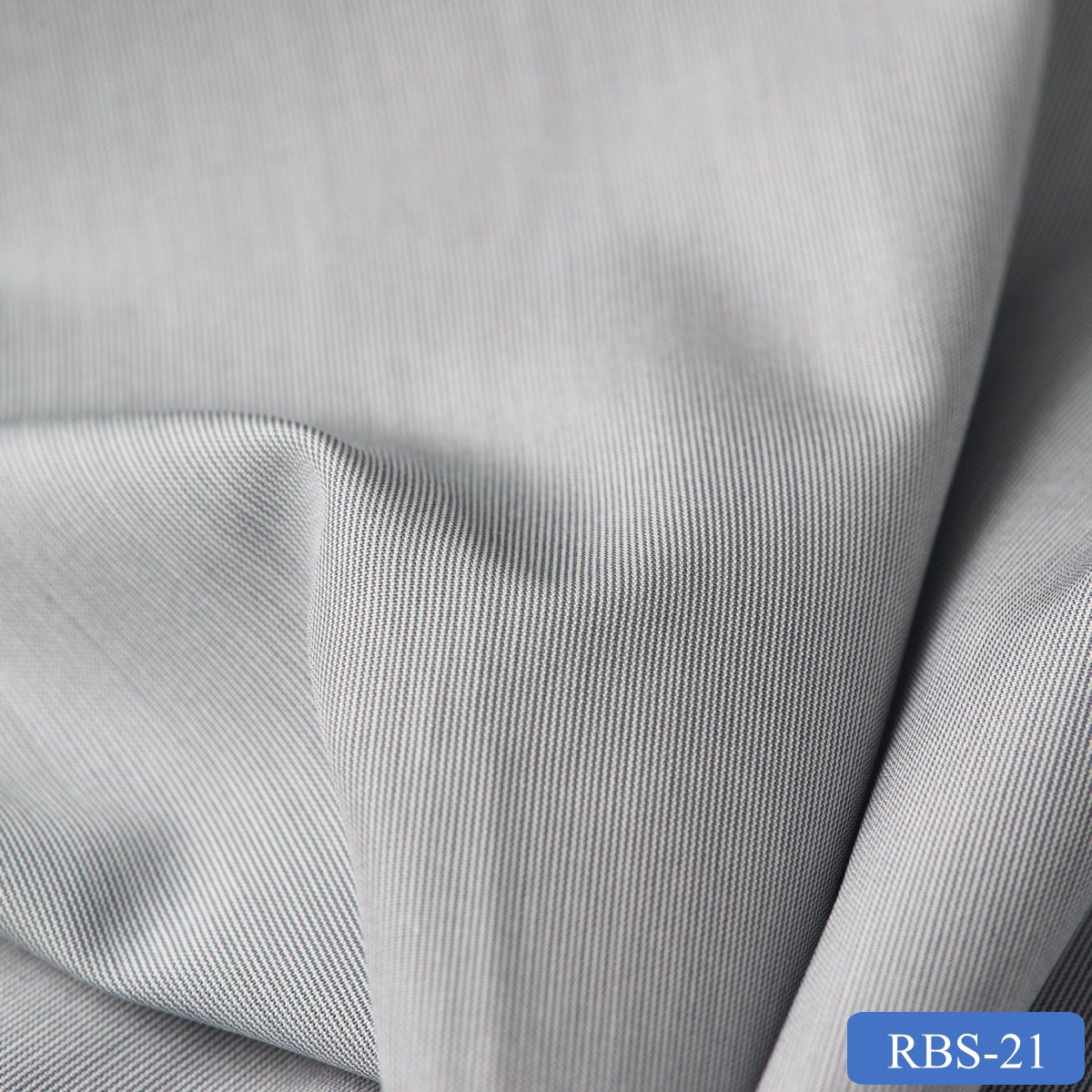 RBS 21 Grey Stripe Super Fine 2-ply Cotton Shirting Fabric