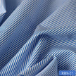 RBS 27 Blue Stripe Super Fine 2-ply Cotton Shirting Fabric