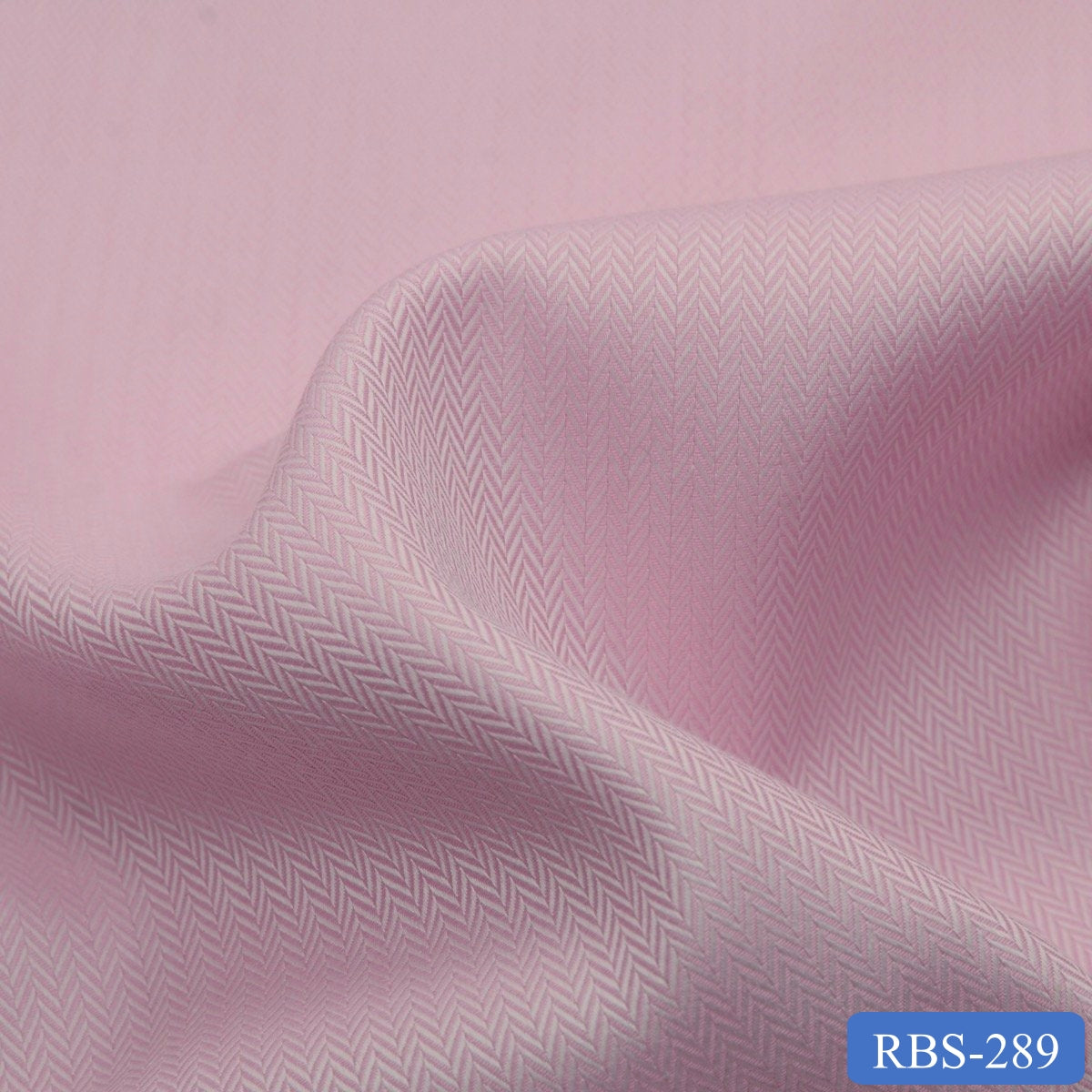 RBS 289 Pink Herringbone Super Fine 2-ply Cotton Shirting Fabric