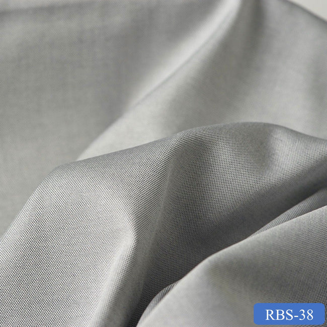 RBS 38 Grey Plain Super Fine 2-ply Cotton Shirting Fabric