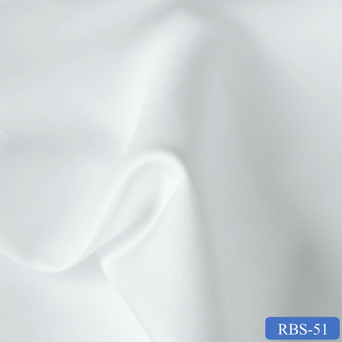 RBS 51 White Plain Super Fine 2-ply Cotton Shirting Fabric