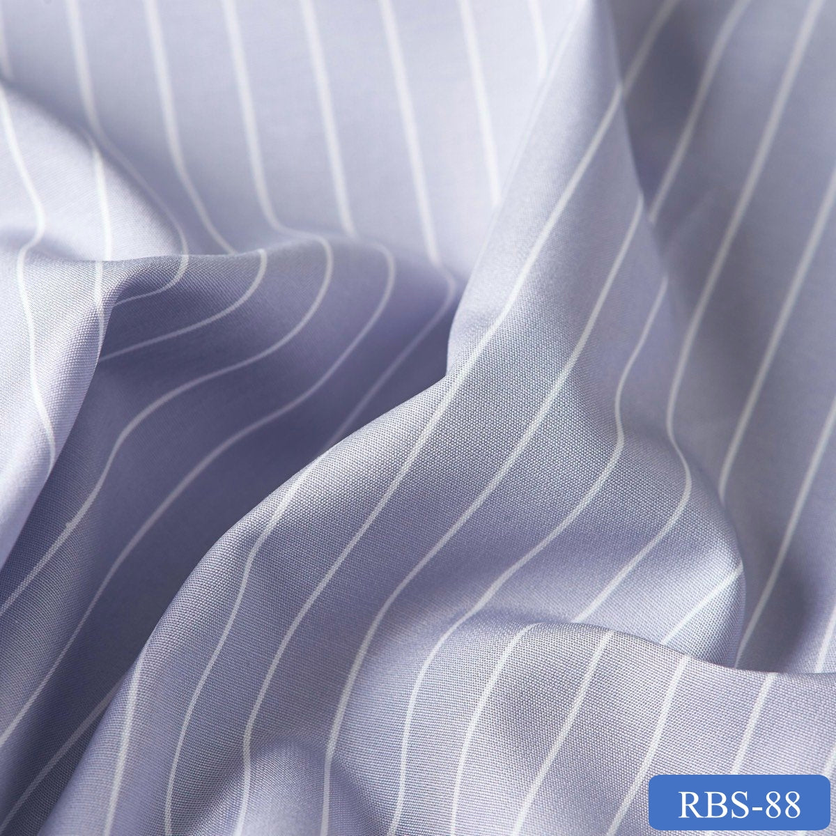 RBS 88 Grey Stripe Super Fine 2-ply Cotton Shirting Fabric