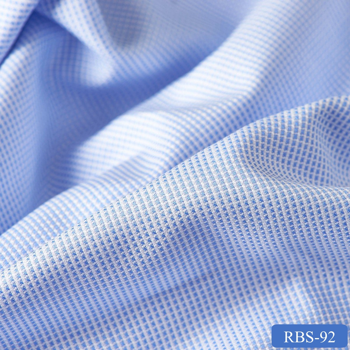 RBS 92 Blue Pinhead Super Fine 2-ply Cotton Shirting Fabric