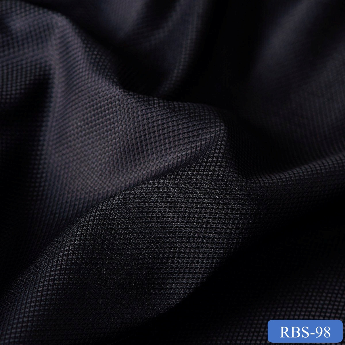 RBS 98 Black Plain Super Fine 2-ply Cotton Shirting Fabric