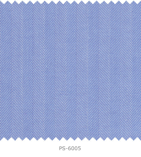 S6005/N3-34546 Blue Herringbone Fine Giza Cotton Shirting Fabric