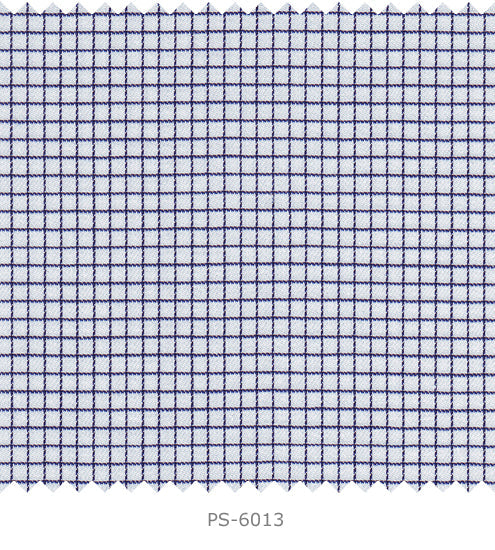 S6013/N3-34559 White with Dark Blue Check Fine Giza Cotton Shirting Fabric