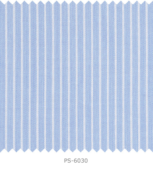 S6030/N3-34587 Light Blue with White Stripe Fine Giza Cotton Shirting Fabric