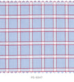 S6047/N3-34594 Light Blue with Red and White Check Fine Giza Cotton Shirting Fabric