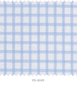 S6049/N3-34596 White with Blue Check Check Fine Giza Cotton Shirting Fabric