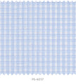 S6057/N3-34600 White with Blue Check Fine Giza Cotton Shirting Fabric