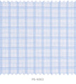 S6063/N3-34604 White with Blue Check Fine Giza Cotton Shirting Fabric