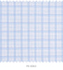 S6063/N3-34604 White with Blue Check Fine Giza Cotton Shirting Fabric