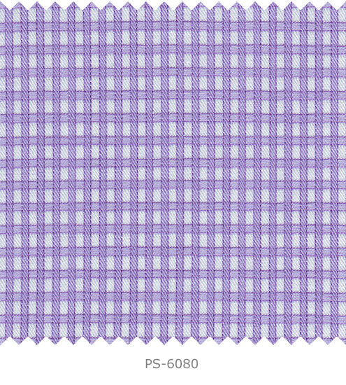 S6080/N3-34622 White with Purple Check Fine Giza Cotton Shirting Fabric