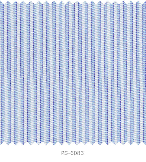 S6083/N3-34625 White with Blue Stripe Fine Giza Cotton Shirting Fabric