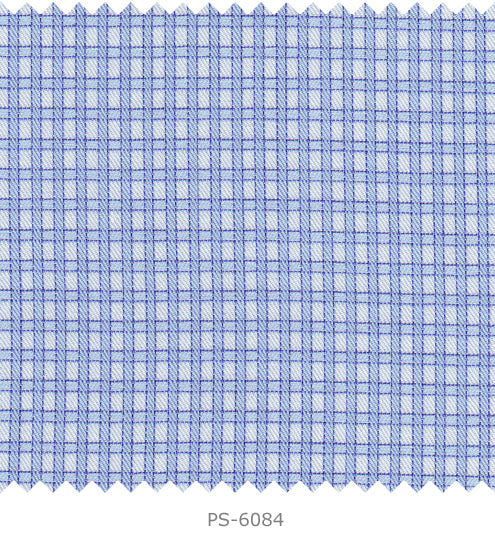 S6084/N3-34626 White with Blue Check Fine Giza Cotton Shirting Fabric