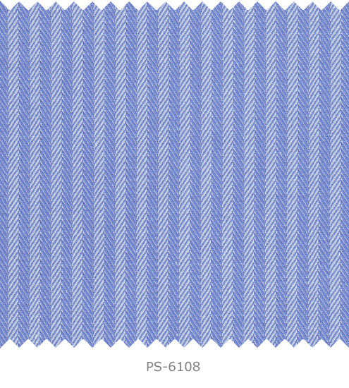 S6108/N3-34458 Blue Fishbone Fine Giza Cotton Shirting Fabric