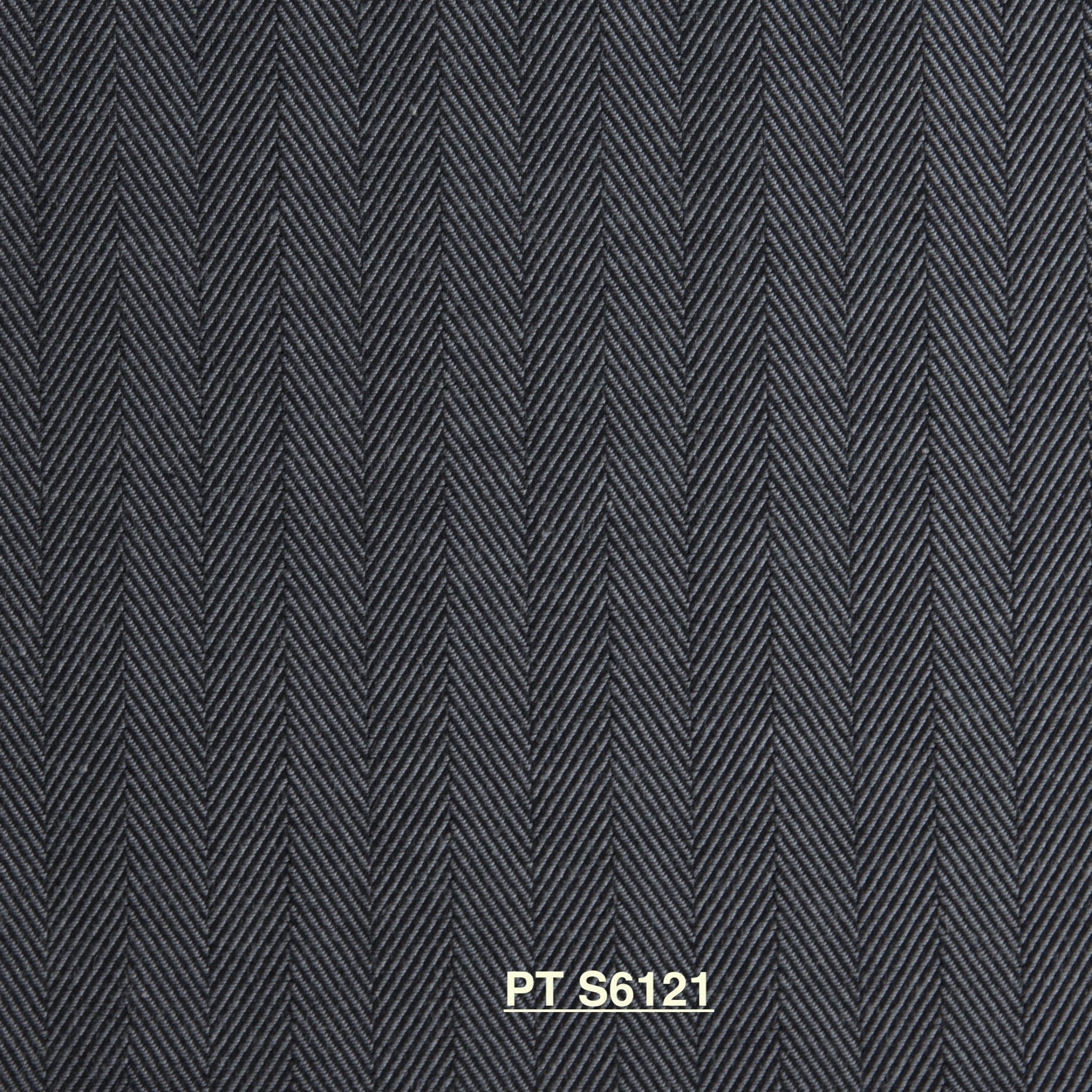 S6121/N3-34551 Dark Grey Herringbone Fine Giza Cotton Shirting Fabric