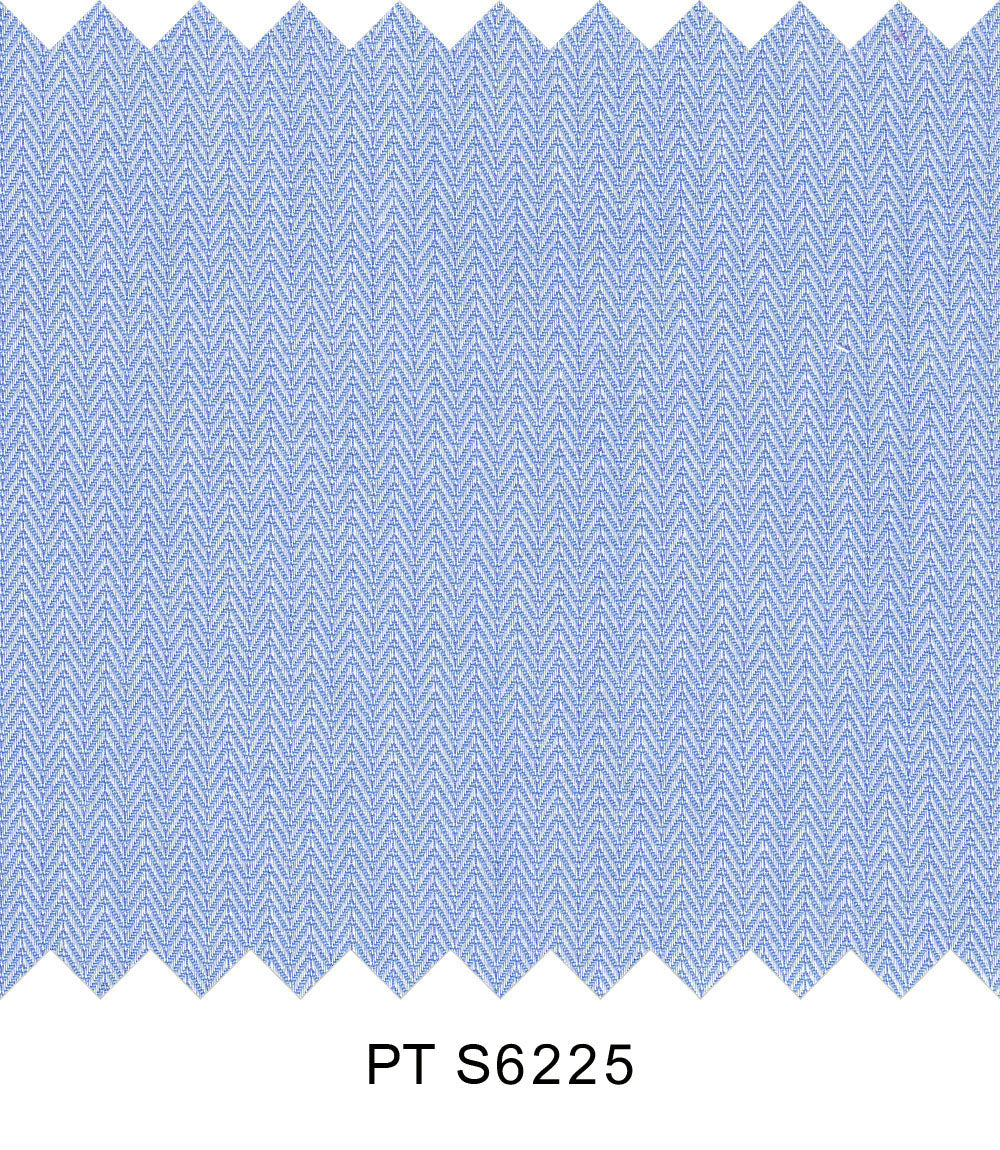 S6225/N3-34513 Blue Herringbone Fine Giza Cotton Shirting Fabric