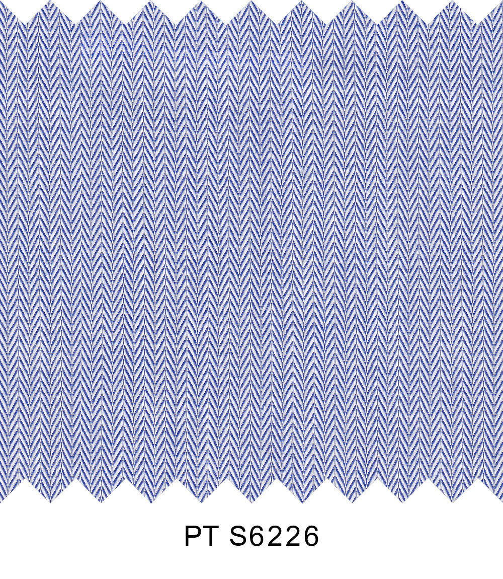 S6226/N3-34514 Royal Blue Herringbone Fine Giza Cotton Shirting Fabric