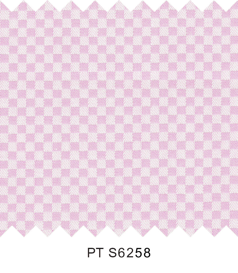 S6258/N3-34422 Pink Chessboard Fine Giza Cotton Shirting Fabric