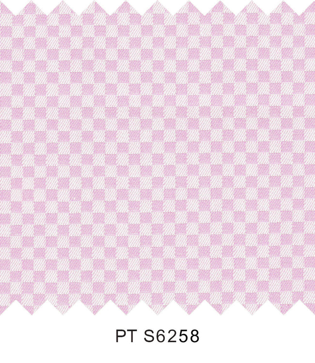 S6258/N3-34422 Pink Chessboard Fine Giza Cotton Shirting Fabric