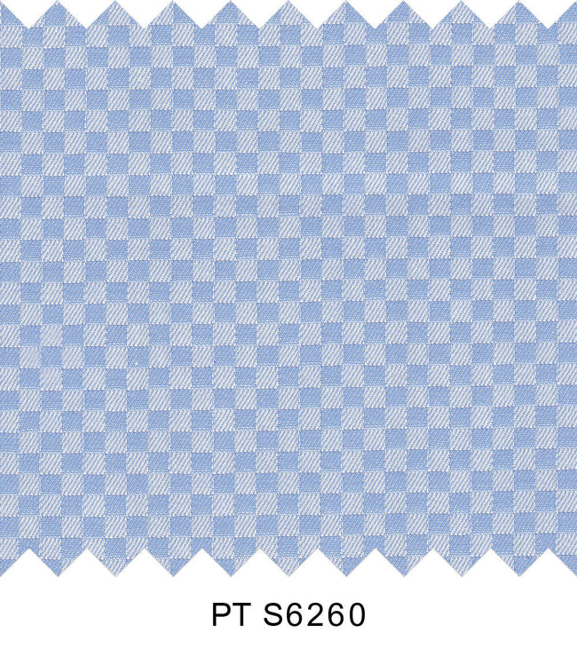 S6260/N3-34424 Blue Chessboard Fine Giza Cotton Shirting Fabric