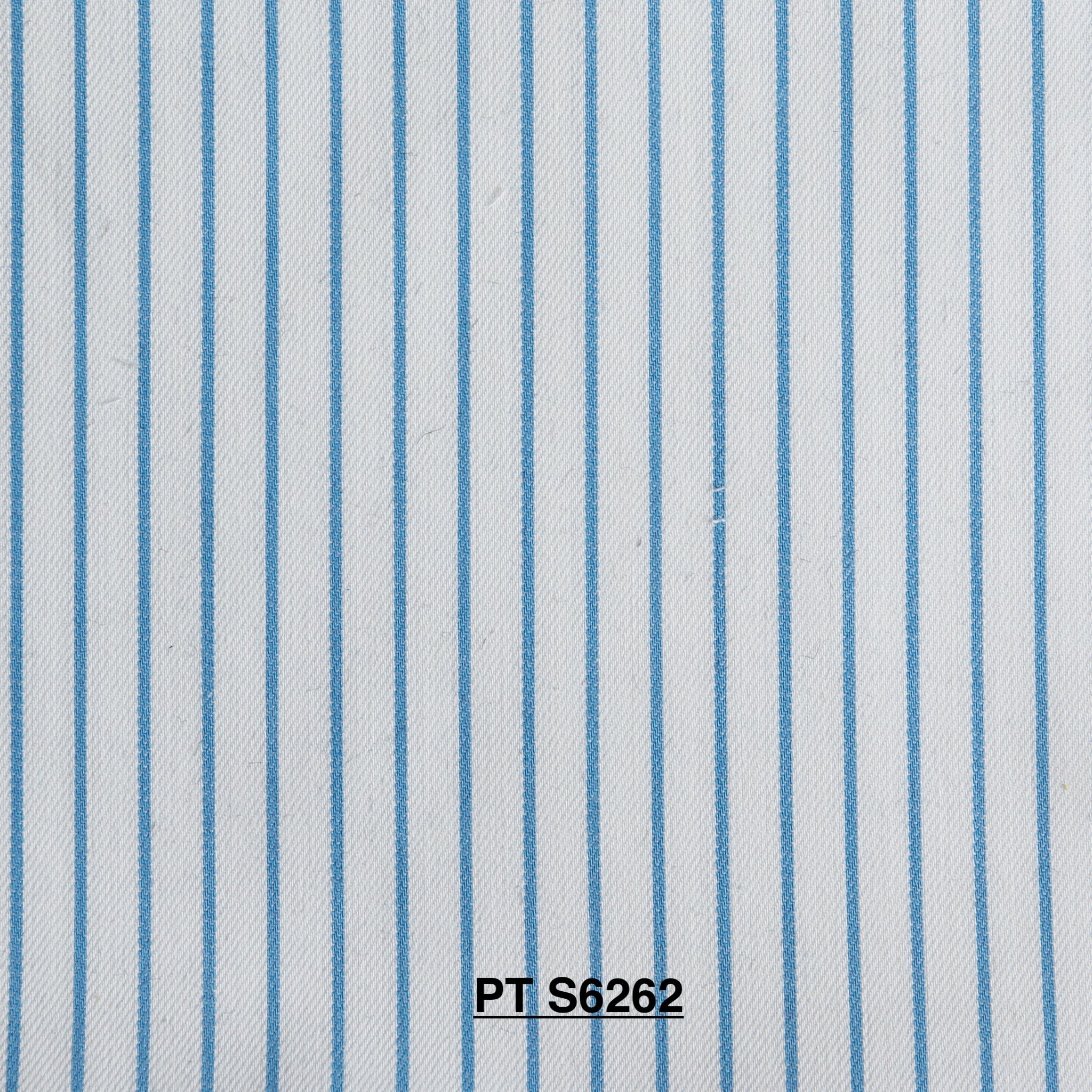 S6262/N3-34570 White with Turquoise Stripe Fine Giza Cotton Shirting Fabric