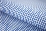 T-547/5736 Fine Cotton Blue Check Shirting Fabric