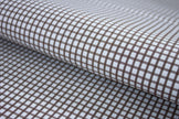 T-548/5737 Fine Cotton Brown Check On White Shirting Fabric